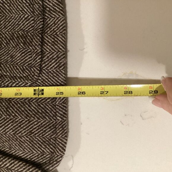 Talbots Wool Blazer Jacket Sz 10P Herringbone Lined Velour Academia - Picture 7 of 9